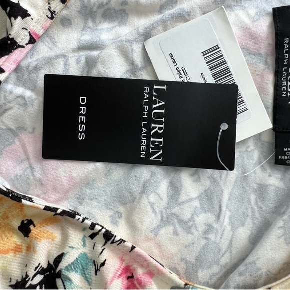 Ralph Lauren: Women Floral two tier dress with double tier flutter sleeves. Sz M - Picture 10 of 11